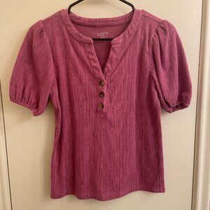 Loft pink gauze top Size Petite XXSP